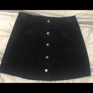 black corduroy skirt